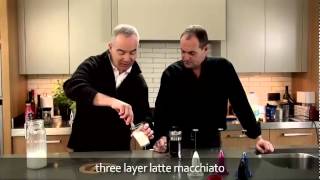 aerolatte  milk frother makes three layer caffè latte macchiato [upl. by Etnuaed]