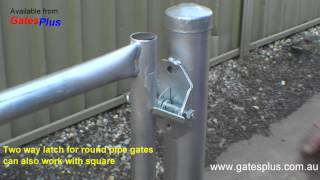 Gate Latch 2 way for round pipe and square [upl. by Yznil]