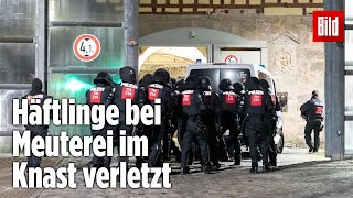 Gefängnismeuterei Polizei stürmt Knast in Thüringen  JVA Untermaßfeld [upl. by Aneda]